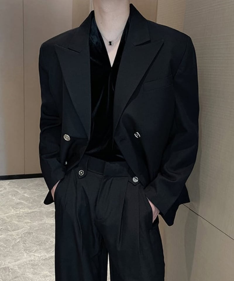 ワイドシルエット ダブルスーツセットアップ / 2color | ness.