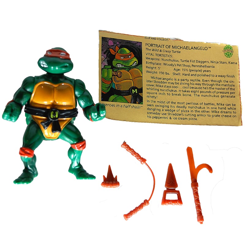 TMNT タートルズ フィギュア アンティーク ミケランジェロ 1988