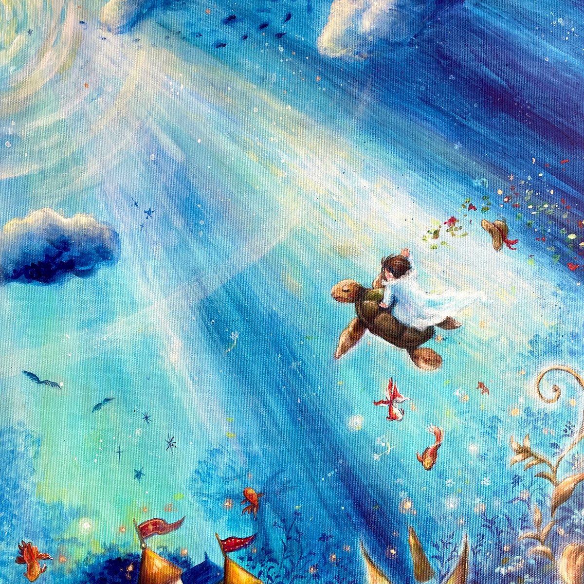 空と海 ガッシュ画 空と海 ガッシュ画 空と海 ガッシュ画 空と海