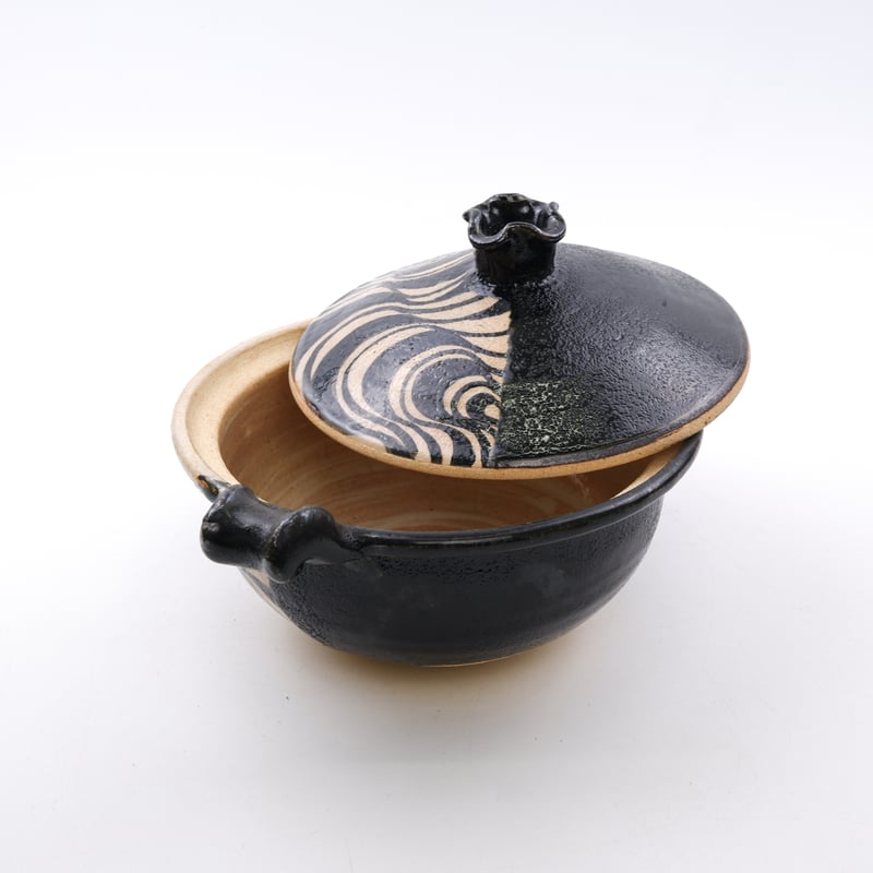 土鍋 黒織部（一人用）| 稲葉 直人 / Black Oribe Donabe (Single