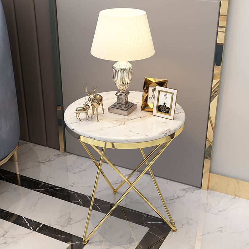 大理石調クロスライン サイドテーブル | リビング＆ダイニング