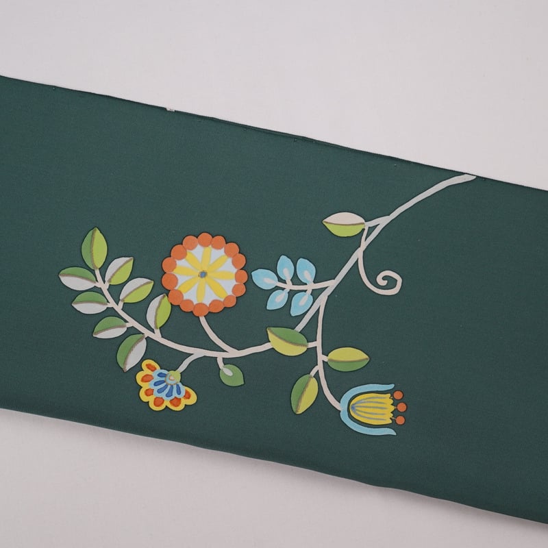 九寸帯（名古屋帯）「染の川勝・塩瀬・染め帯・花唐草」 | MINOKO STORE