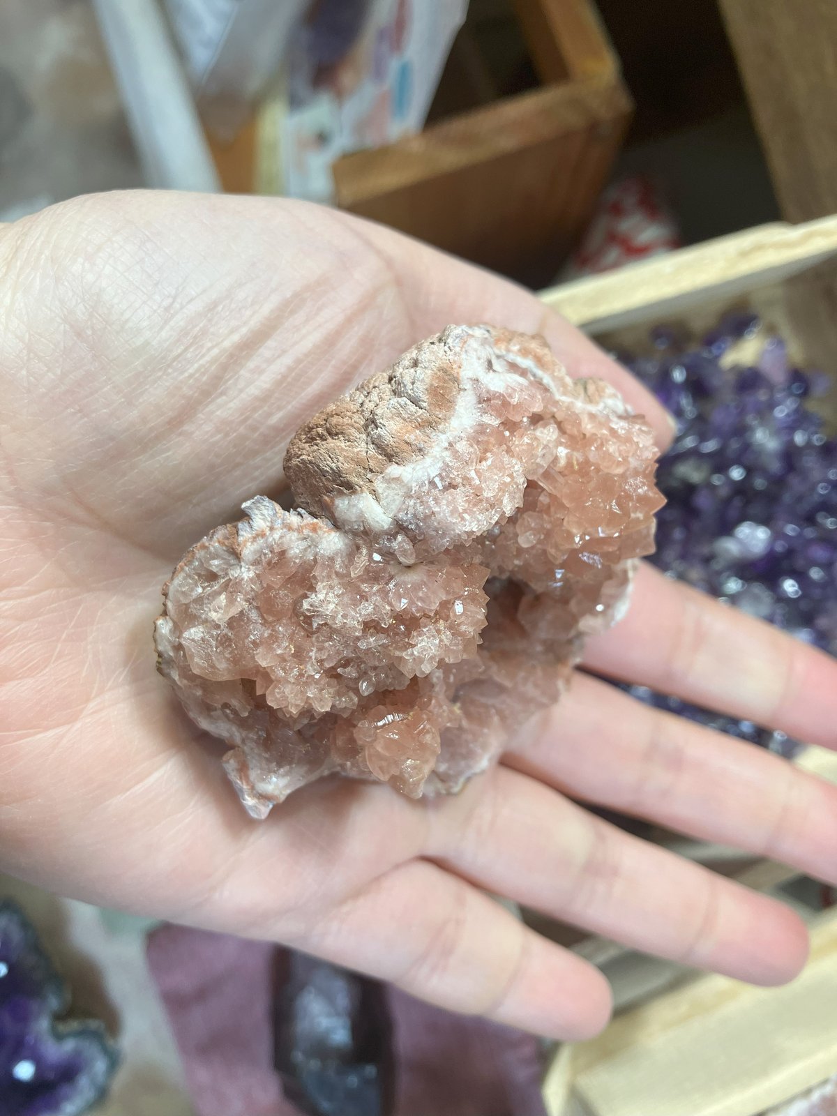 ピンクアメジストドーム 横ジオード Select by Amulet〜天然石