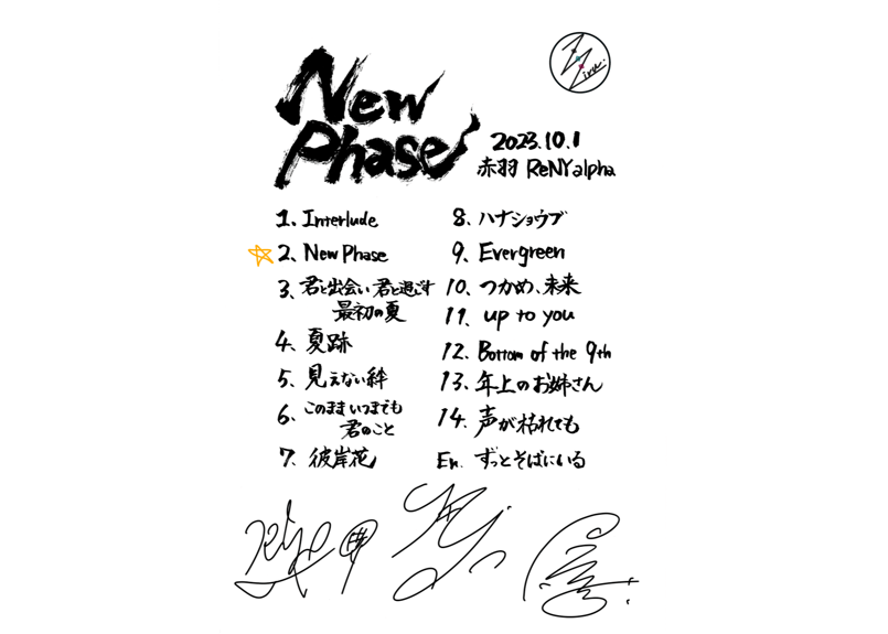 手書きセットリスト【サイン入り】 | Zuttoiru STORE