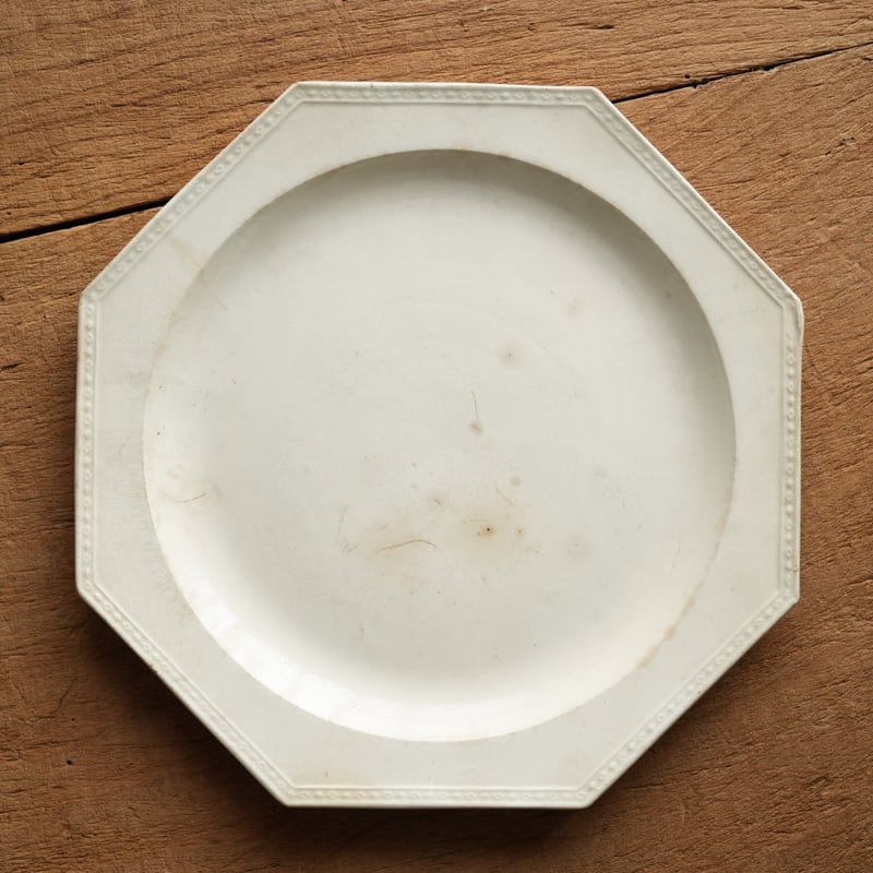 クレイユ窯 初期ファイアンスフィーヌ オクトゴナルプレート 八角皿