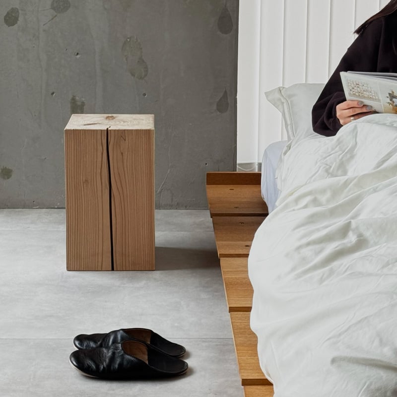 ヴィンテージ スツール サイドテーブル ベッドサイドテーブル 剥離