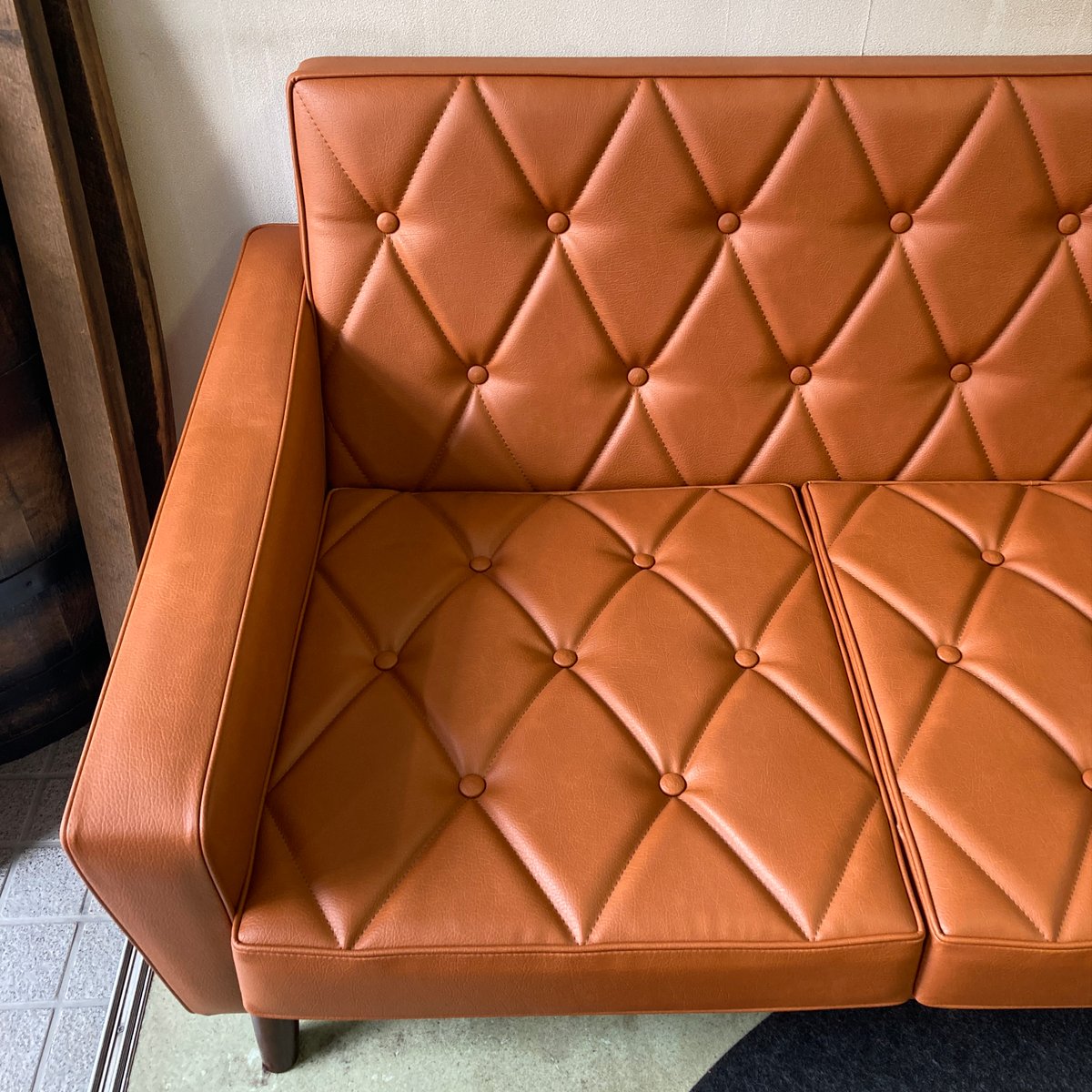 ディスプレイ品】カリモク60 ロビーチェア3シーター リーベルブラウン