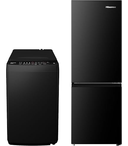 Amazon | 【新生活家電セット】ハイセンス 冷蔵庫 175L 黒 & 洗濯機