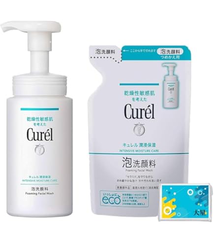 Amazon | キュレル 泡洗顔料 150ml & 泡洗顔料 つめかえ用 130ml