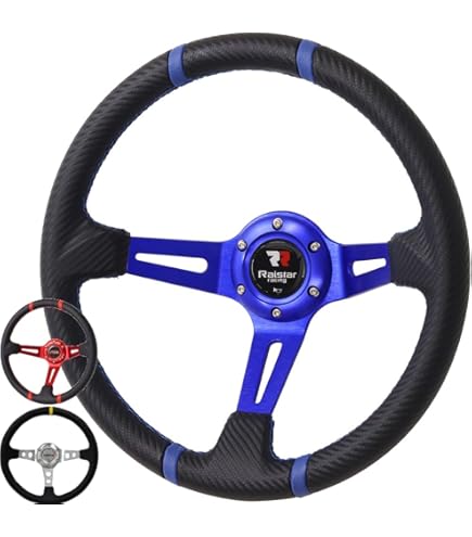 Amazon | ステアリング 35φ ディープコーン 70mm フェイクレザーPVC