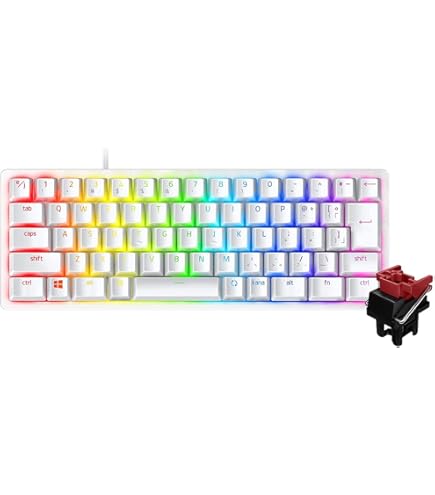 Amazon | Xtrfy K2 RGB ホワイト US メカニカル ゲーミングキーボード