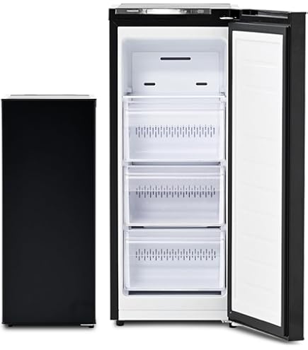 Amazon.co.jp: アビテラックス Abitelax 107L 冷凍庫 ストライプ 右