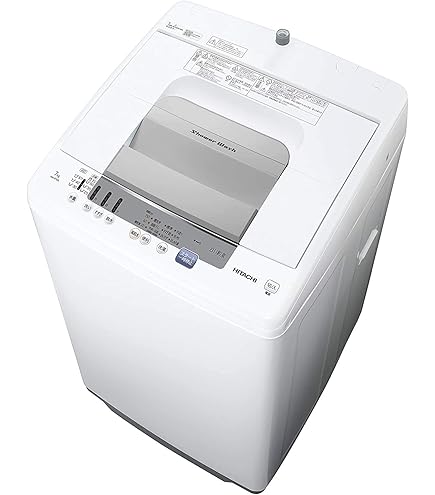 Amazon | 日立 全自動洗濯機 白い約束 洗濯7kg 本体幅53cm NW-R704 W