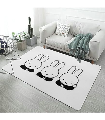 Amazon | ミッフィー ラグ カーペット 洗える ラグマット 滑り止め付