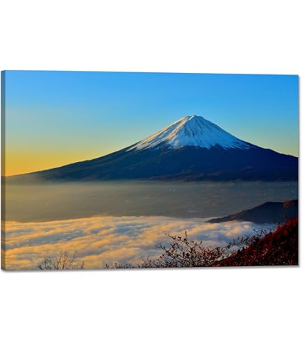 Amazon.co.jp: 富士山の絵 風景画 ポスター アートパネル 富士山 絵画