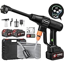 Amazon | 高圧洗浄機 コードレス 充電式 【新登場強化版・バッテリー2