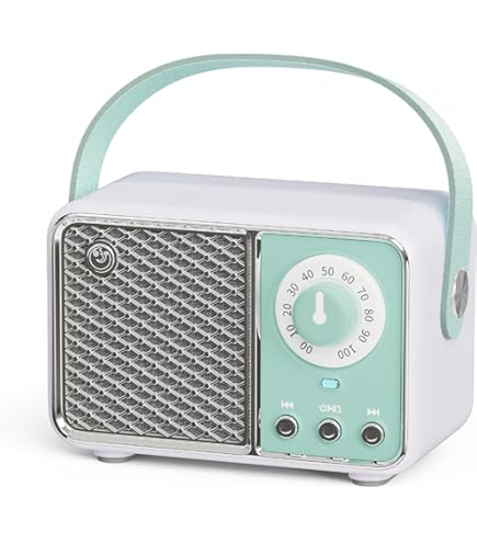 Amazon.co.jp: 可愛い レトロ Bluetoothスピーカー つまみ型