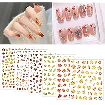 Amazon.co.jp: Chisafly ネイルシール 秋 紅葉 もみじ ネイルパーツ