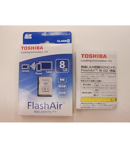Amazon | Toshiba Flashair w-04?64?GB SDXCクラス10メモリカード