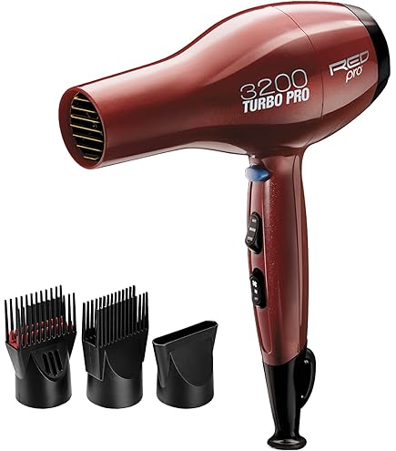 Amazon.com : Kiss Products Red Detangler Dryer Plus 3 Attachments