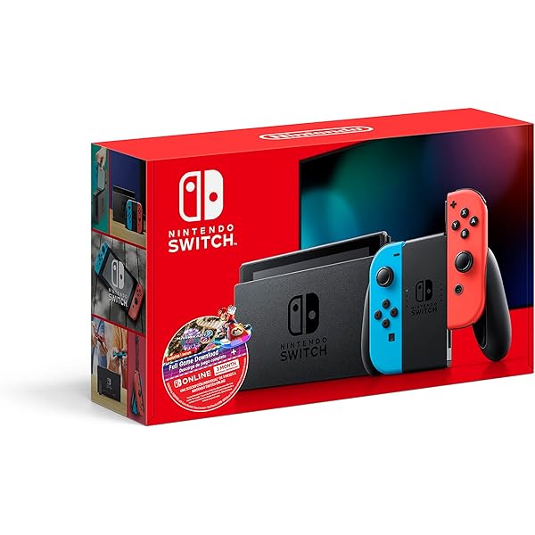 Amazon.com: Nintendo Switch with Neon Blue and Neon Red Joy-Con
