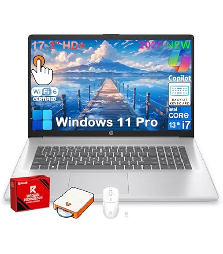 Amazon.com: HP 17t Laptop, 17.3'' HD+ Touchscreen, Intel Core i7
