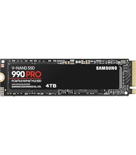 Amazon.com: Samsung 990 PRO NVMe M.2 SSD, 4 TB, PCIe 4.0, 7,450 MB