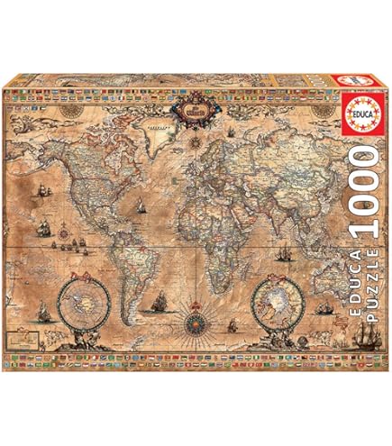 Amazon.com: EuroGraphics Antique Map of The World Jigsaw Puzzle