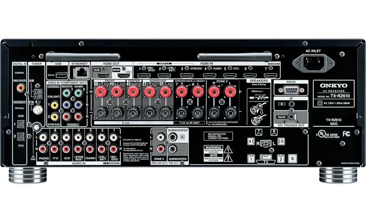 Onkyo TX-RZ610 7.2-channel home theater receiver with Wi-Fi