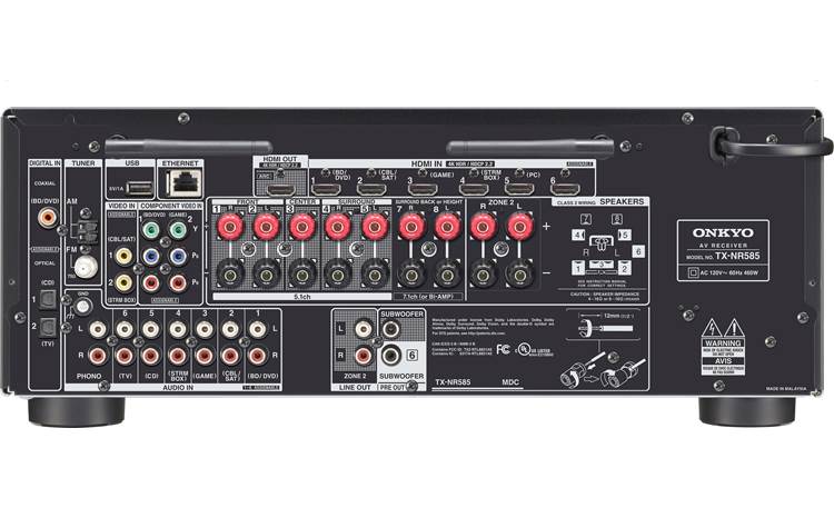 Onkyo TX-NR585 7.2-channel home theater receiver with Wi-Fi