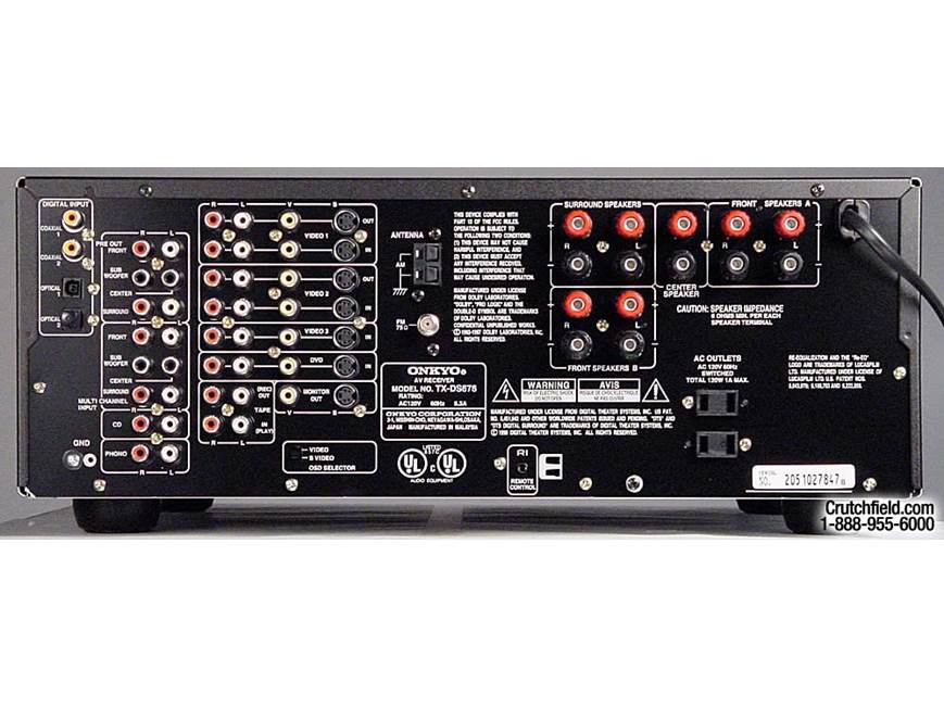 Onkyo TX-DS676 A/V receiver with Dolby Digital and DTS at Crutchfield