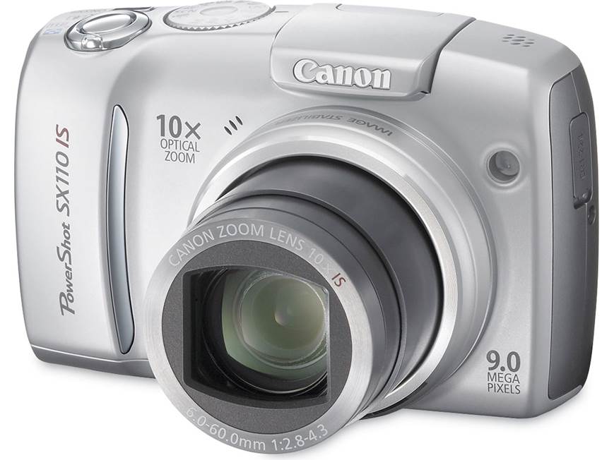 Canon PowerShot SX110 IS (Silver) 9-megapixel digital camera with