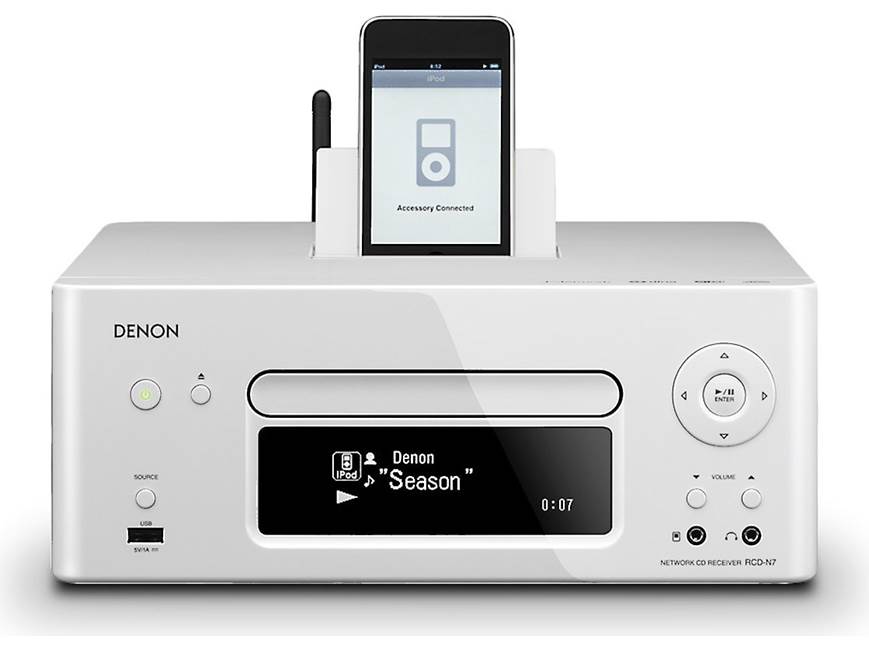 Denon RCD-N7 (White) AM/FM/CD/Internet radio receiver with built
