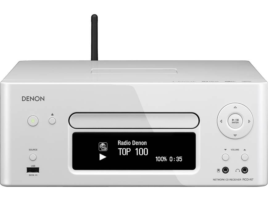 Denon RCD-N7 (White) AM/FM/CD/Internet radio receiver with built