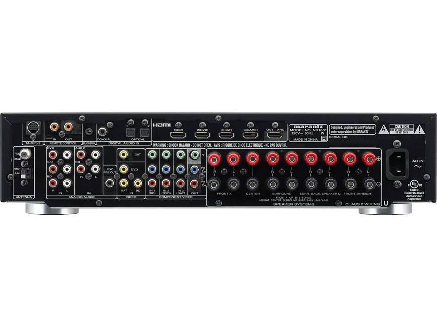 Marantz NR1601 Home theater receiver with 3D-ready HDMI switching