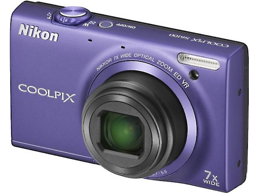 Nikon Coolpix S6100 (Violet) 16-megapixel digital camera with 7X