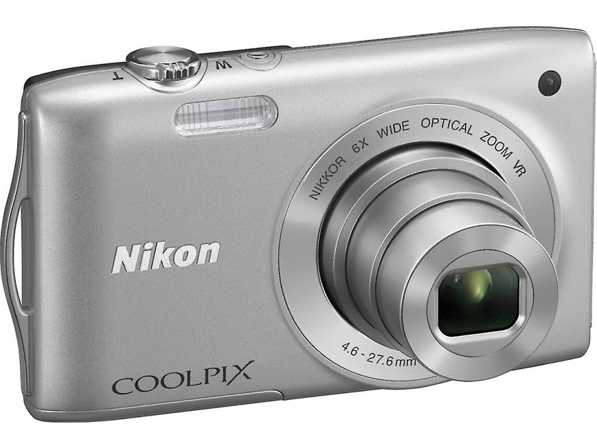 Nikon Coolpix S3300 (Silver) 16-megapixel digital camera with 6X