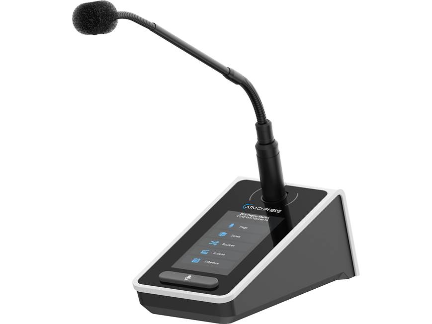 AtlasIED Atmosphere™ X-ZPS Zone Paging microphone with touchscreen