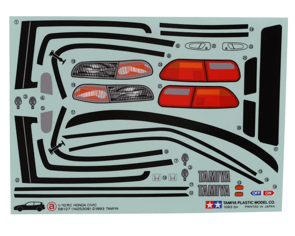 Tamiya Castrol Honda Civic VTi Body Set (Clear) [TAM51421] - HobbyTown