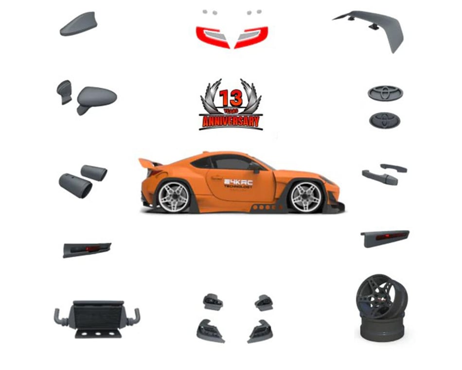 24K RC Technology 1/10 13th Anniversary GR86 Full Drift Spec Body