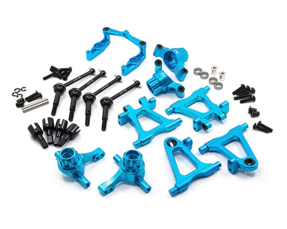 Yeah Racing Tamiya TT-02 Aluminum Essential Upgrade Set (Blue