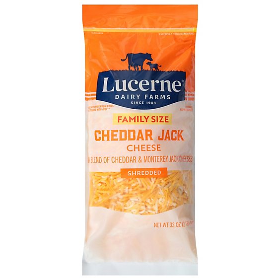 Lucerne Cheese Finely Shredded Cheddar Jack - 32 Oz - albertsons