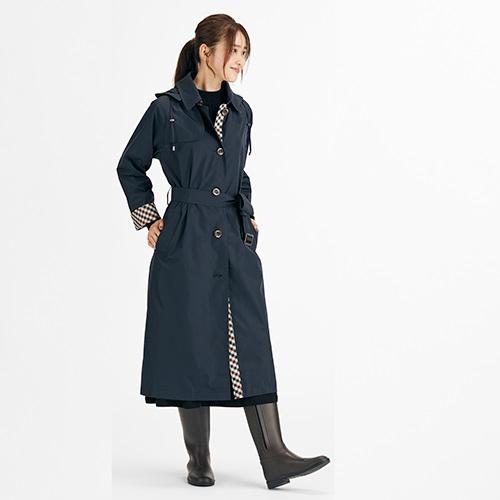 ANAオリジナル＞Aquascutumレインコート/レディース/ネイビー