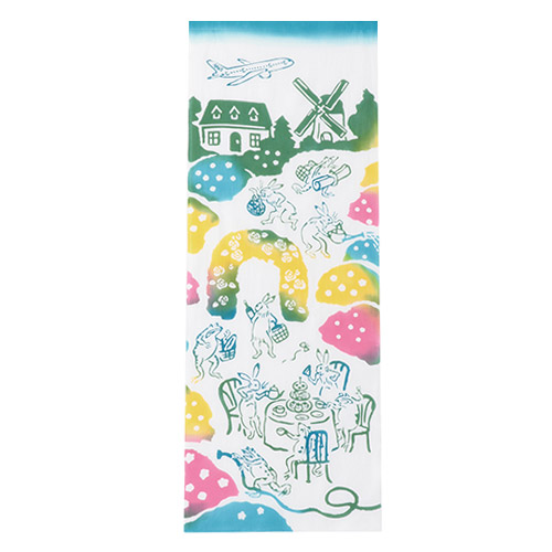 ネコポス便】＜ANAオリジナル＞かまわぬ for ANA てぬぐい 鳥獣戯画