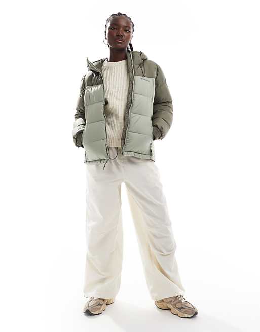 Columbia pike lake insulated jacket in stone green, safari | ASOS