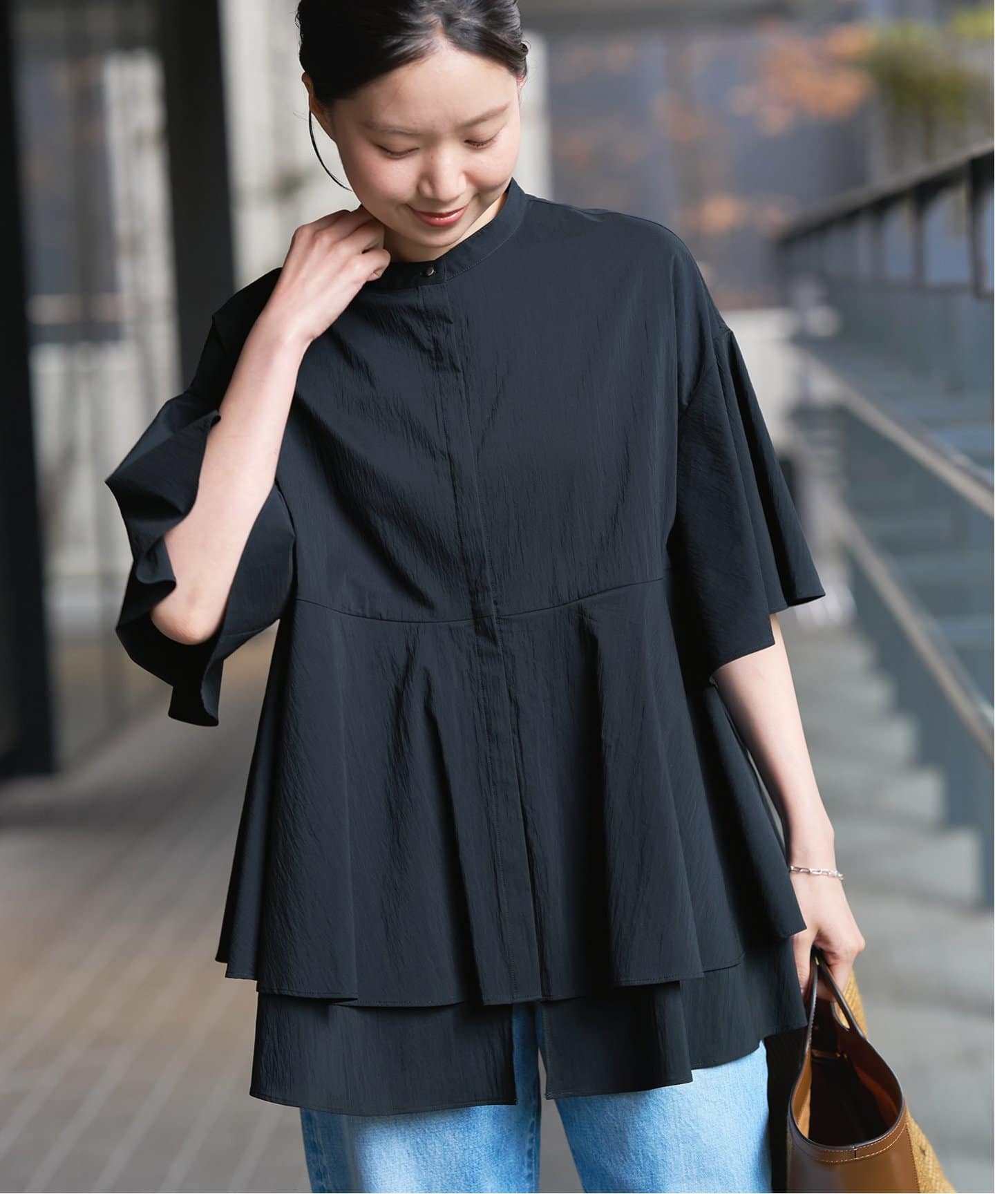 タイプライター ティアードブラウス（シャツ／ブラウス）｜IENA