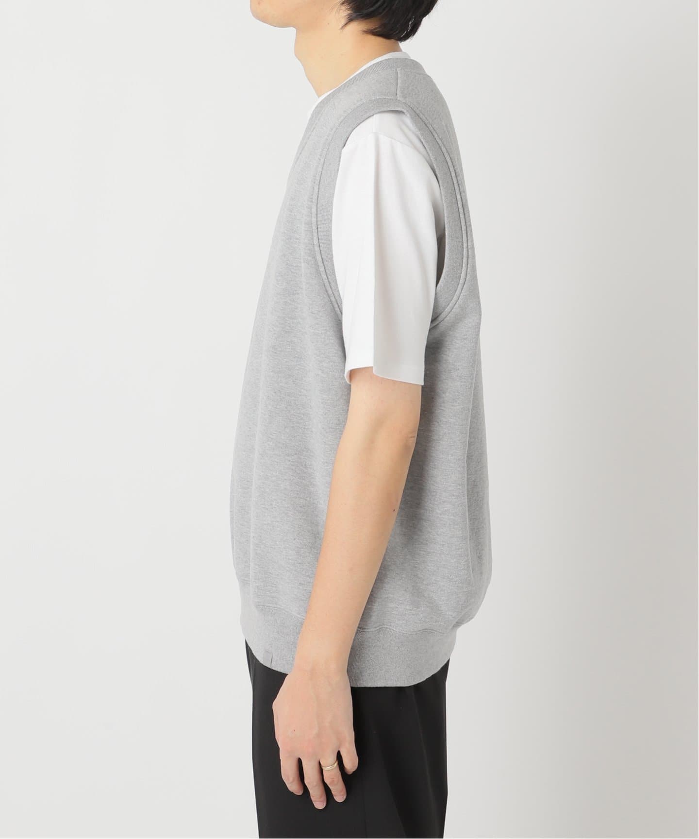 LOOPWHEELER for LOWERCASE】ライトツリウラケ Vネックベスト（ベスト