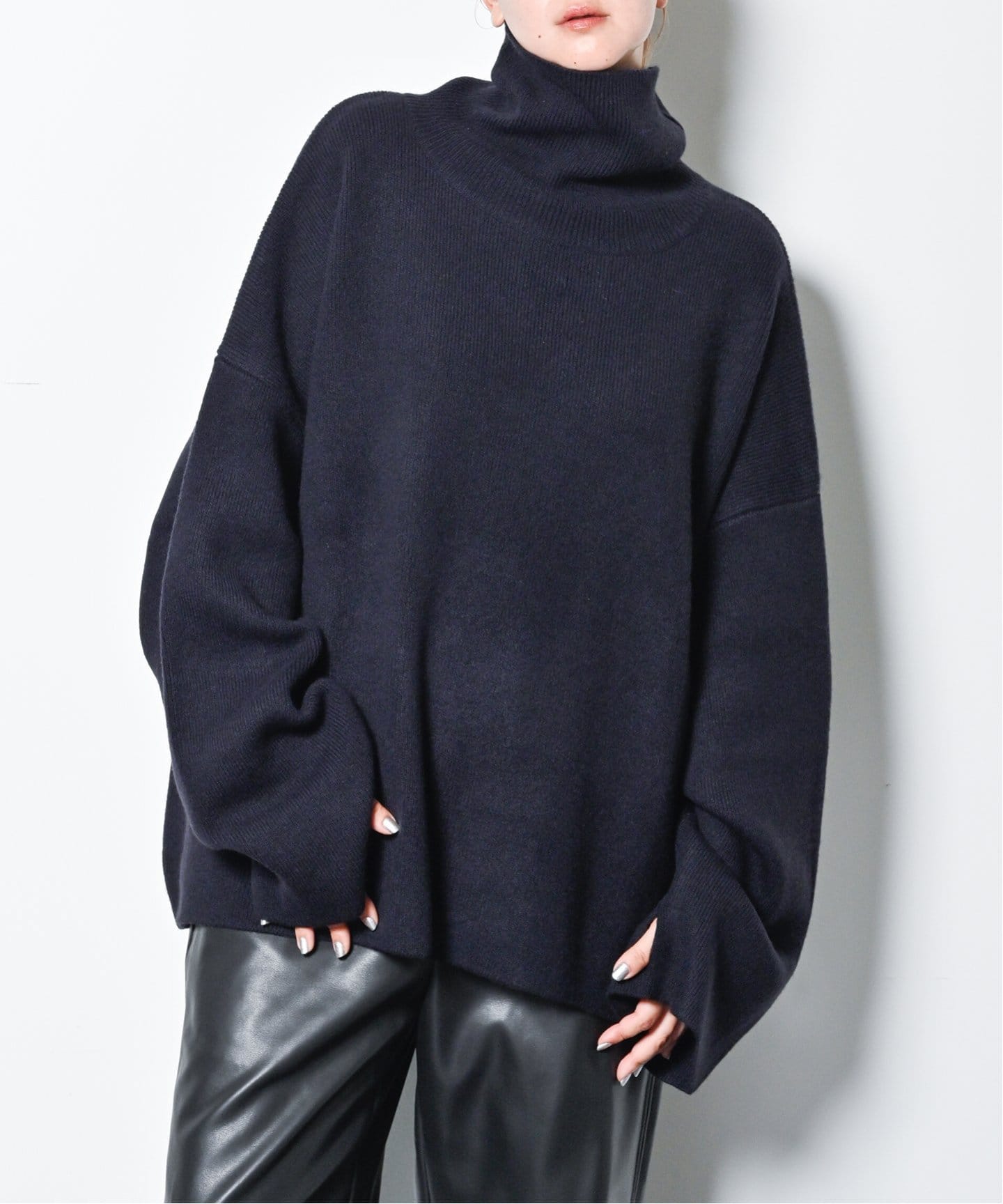 SEEALL EXTRA OVER HIGH NECK SWEATER SAU41 KJ681：ニット（ニット
