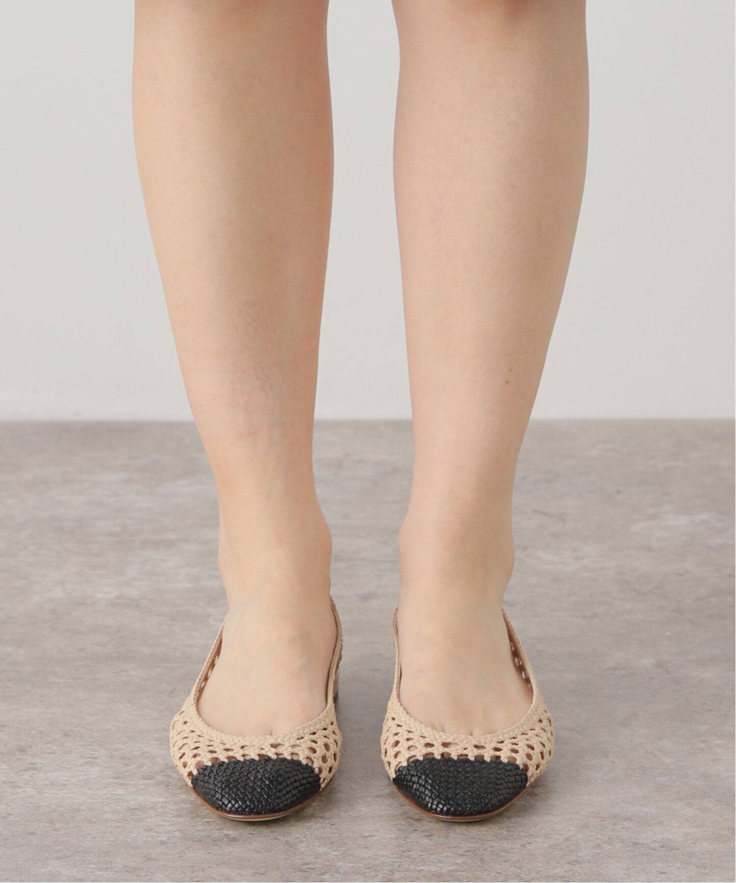 FRANCESCO RUSSO/フランチェスコ ルッソ】 MESH バレエシューズ