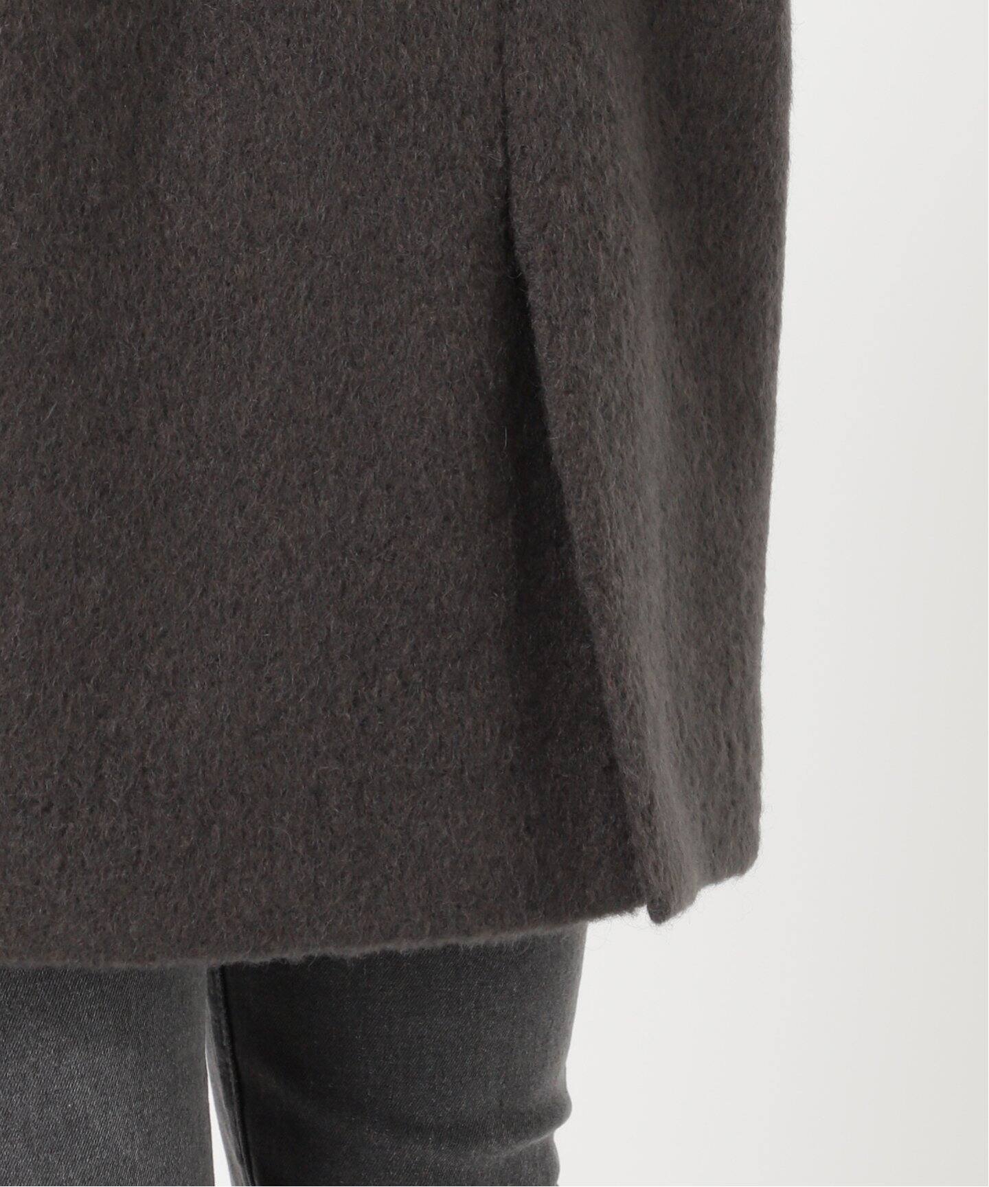 ウールモヘヤミックスノーカラージャケット（ノーカラージャケット